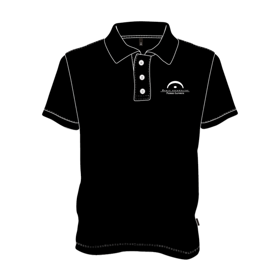 Image sur Polo avec boutons (Noir)
